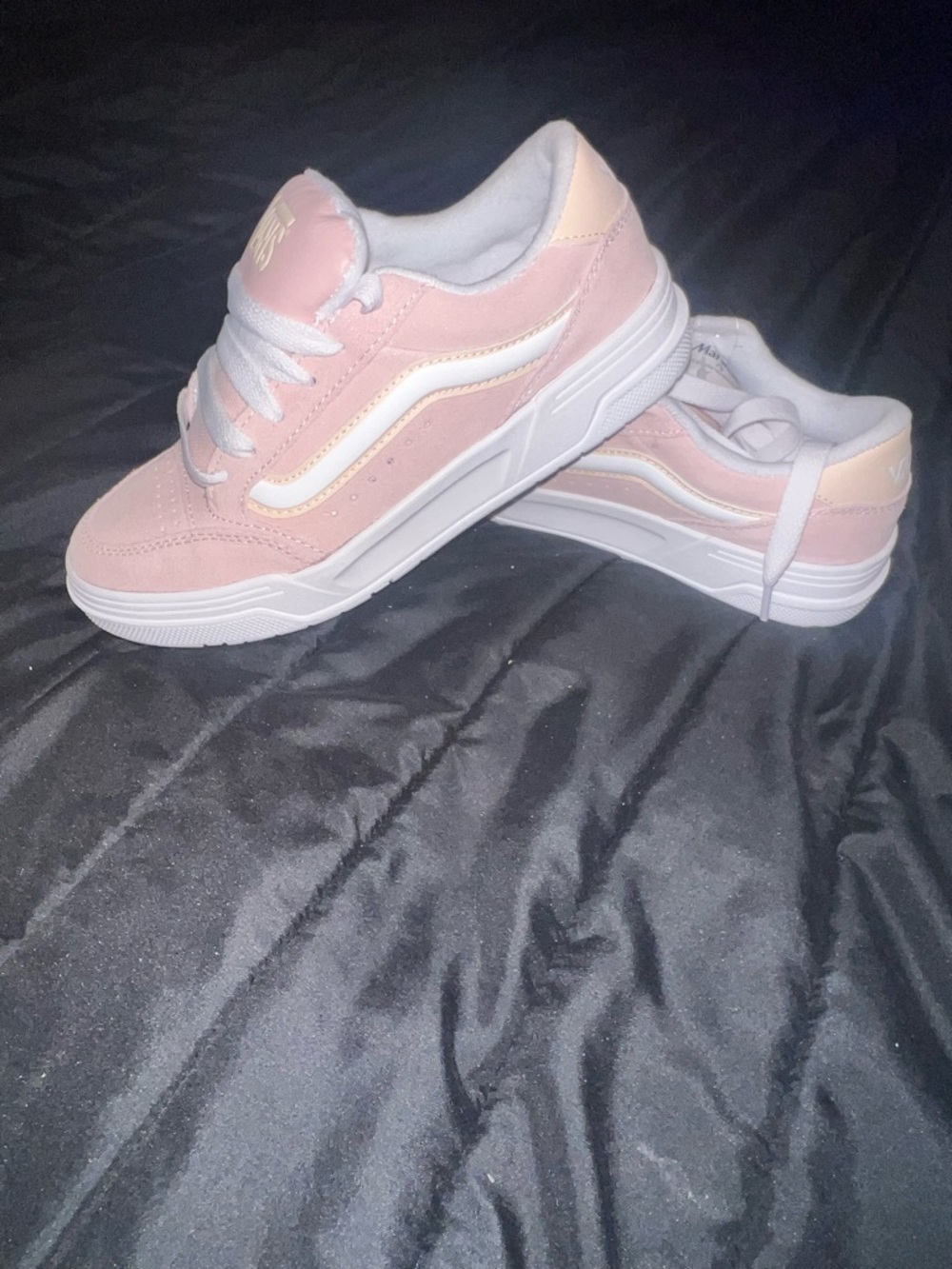 Chunky Vans Pink and White Low-Top Sneakers